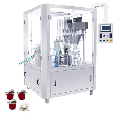 Automatische roterende 5g 15g 20g K-beker koffie thee poeder vul- en afdichtmachine