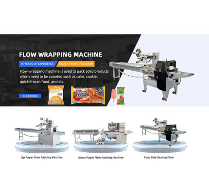 Industriële stroomafwikkelmachine automatische commerciële kussenbroodverpakkingsmachine