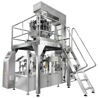 Industriële poeder Food Doypack voorgefabriceerde zak verpakkingsmachine 80 zakken per minuut 304 roestvrijstalen lichaam
